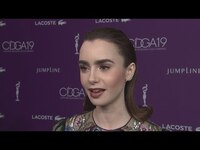 Thumbnail for the Mandy Moore - And Lily Collins reveal their Oscar favourites at the Costume Designers Guild Awards link, provided by host site