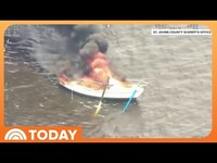 Thumbnail for the Father - And Son Help Passengers on Smoking Boat Get to Shore link, provided by host site