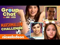 Thumbnail for the Sofia Carson - And Wolfgang Novogratz Drop By for a MARSHMALLOW CHALLENGE! | Group Chat link, provided by host site