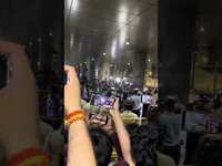 Thumbnail for the Chaos - At #mumbaiairport as #indiancricketteam arrive for #t20worldcup win celebration #shorts link, provided by host site