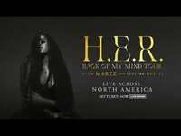 Thumbnail for the H.E.R. - BACK OF MY MIND TOUR link, provided by host site