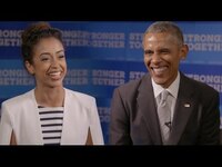 Thumbnail for the Liza Koshy - BARACK OBAMA INTERVIEWS !!! link, provided by host site