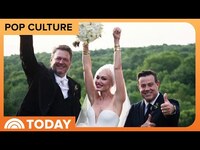 Thumbnail for the Gwen Stefani - Blake Shelton Celebrate 4th Wedding Anniversary link, provided by host site