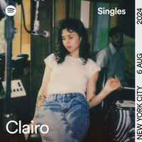 Image of Clairo linking to their artist page due to link from them being at the top of the main table on this page