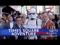 Thumbnail for the Stephen Colbert - Stephen & Bryan Cranston's Times Square Adventure link, provided by host site