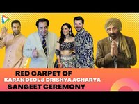 Thumbnail for the Red - CARPET of Karan Deol & Drishya Acharya Sangeet ceremony | Sunny Deol, Bobby Deol, Dharmendra link, provided by host site