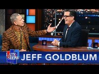 Thumbnail for the Stephen Colbert - And Jeff Goldblum Try On Each Others Glasses link, provided by host site
