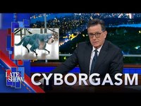 Thumbnail for the Stephen Colbert - Cyborgasm: Sparkles The Robot Dog | AI Priest Hears Confessions link, provided by host site