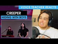 Thumbnail for the Sam Johnson - Creeper - Hiding With Boys | Voice Teacher Reacts link, provided by host site