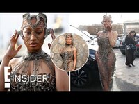 Thumbnail for the Megan Thee Stallion - DAZZLING Look for Gaurav Gupta’s Paris Fashion Week Show | E! Insider link, provided by host site