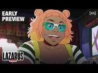 Thumbnail for the Lazarus - EARLY PREVIEW: Eleina and Popcorn Wizard | adult swim link, provided by host site