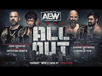 Thumbnail for the All Elite Wrestling - Eddie Kingston & Shibata vs. Claudio Castagnoli & Wheeler Yuta | AEW All Out: Tonight LIVE! on PPV link, provided by host site
