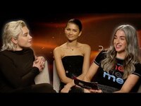 Thumbnail for the Zendaya - & Florence Pugh talk Dune: Part Two, Taking Revenge And Hating Sand! link, provided by host site