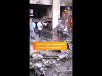 Thumbnail for the Air - Force jet crashes into school in Bangladesh link, provided by host site