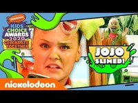 Thumbnail for the JoJo Siwa - Gets Slimed AT HOME! 🏡 KCAs 2020 Favorite Social Music Star | Kids' Choice Awards | Nick link, provided by host site