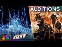 Thumbnail for the Simon Cowell - Gives a GOLDEN BUZZER to Light Wire: The Most STUNNING Act! | Auditions | AGT 2025 link, provided by host site
