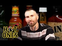 Thumbnail for the Adam Levine - Gives a Halftime Speech While Eating Spicy Wings | Hot Ones link, provided by host site