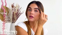 Thumbnail for the Lucy Hale - 10-Minute Routine for Real Skin and Feathered Brows link, provided by host site