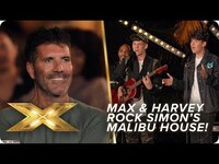 Thumbnail for the MAX - & Harvey shake off nerves to rock Simon Cowell’s Malibu home! | X Factor: Celebrity link, provided by host site
