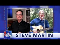 Thumbnail for the Steve Martin - Has A Song In His Heart, But Stephen Colbert Just Doesn't Have The Time link, provided by host site