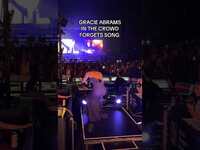 Thumbnail for the Gracie Abrams - In the crowd forgets the lyrics to her song! link, provided by host site