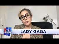Thumbnail for the Lady Gaga - Interrupts Stephen Colbert's Monologue To Announce The "One World: Together At Home" Ev… link, provided by host site