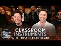 Thumbnail for the Justin Timberlake - Jimmy Fallon & The Roots Sing "Selfish," "My Love" & More (Classroom Instruments) link, provided by host site