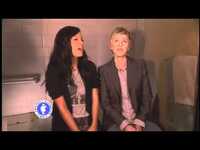 Thumbnail for the Lily Allen - Joins Ellen's Bathroom Concert Series link, provided by host site