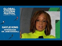 Thumbnail for the Gayle - King Celebrates Dr. Jane Goodall's 90th Birthday | Global Citizen Festival NYC 2024 link, provided by host site