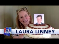 Thumbnail for the Stephen Colbert - Stephen Made Laura Linney An Emmys Gift Basket (And A Sourdough Loaf) link, provided by host site