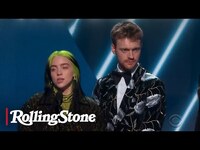 Thumbnail for the Billie Eilish - Makes History As Youngest Artist to Win 'Song of the Year' at the 2020 Grammys link, provided by host site