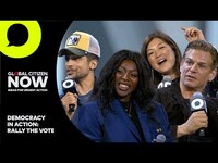 Thumbnail for the Jordan Fisher - Mark Kassen & Lucille Wenegieme On Young Voters | Global Citizen NOW New York 2024 link, provided by host site