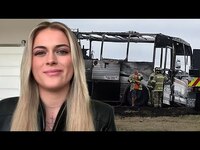 Thumbnail for the Alana Springsteen - On Tour Bus Fire and When She'll Be Back on the Road (Exclusive) link, provided by host site