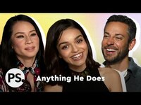 Thumbnail for the Lucy Liu - Rachel Zegler, and Zachary Levi of "Shazam 2" Confess Their Favorite Batman | POPSUGAR link, provided by host site