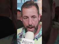 Thumbnail for the Adam Sandler - Reacts to Stephen Colbert's "Late Show" cancellation at the "Happy Gilmore 2" premiere link, provided by host site
