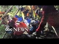 Thumbnail for the Photographer - Records Man's Fall Down 3 Waterfalls link, provided by host site