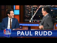 Thumbnail for the Stephen Colbert - Stephen Reunites With The Sexiest Man Alive, Paul Rudd link, provided by host site