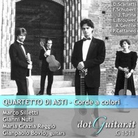 Thumbnail for the Quartetto di Asti - Scarlatti, Shubert, Turina, Browuer, Gentile, Cattaneo: Corde a colori link, provided by host site