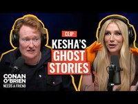 Thumbnail for the Kesha - Shares Her Most Shocking Paranormal Experience | Conan O'Brien Needs A Friend link, provided by host site