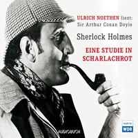 Thumbnail for the Sir Arthur Conan Doyle - Sherlock Holmes: Eine Studie in Scharlachrot (Ungekürzte Fassung) link, provided by host site