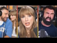 Thumbnail for the Taylor Swift - SHOCKED by Travis and Jason Kelce New Heights Podcast Praise link, provided by host site