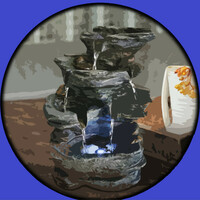 Thumbnail for the Soothing White Noise for Relaxation - Small Indoor Waterfalls, Rock Gardens, and other Decorative Water link, provided by host site