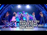 Thumbnail for the RLY - Real Like You SMASH Demi Lovato tune out the park! | X Factor: The Band | The Final link, provided by host site