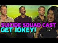 Thumbnail for the Suicide - SQUAD: Will Smith, Joel Kinnaman & Jai Courtney get playful with Melissa! link, provided by host site