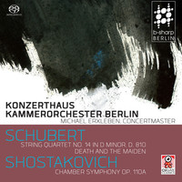 Thumbnail for the Konzerthaus Kammerorchester Berlin - String Quartet No. 14 in D Minor, D. 810 / Chamber Symphony Op. 110a link, provided by host site