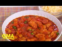Thumbnail for the Frances - Tariga prepares menudo with leftovers link, provided by host site