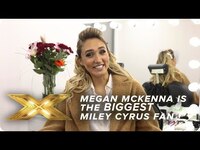 Thumbnail for the Megan McKenna - The BIGGEST Miley Cyrus fan | X Factor: Celebrity link, provided by host site
