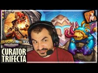 Thumbnail for the Kripp - THE CURATOR TRIFECTA! - Hearthstone Battlegrounds link, provided by host site