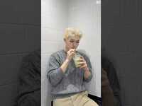 Thumbnail for the JustB - This matcha is my personality now 😗🍵 #JUSTB #저스트비 #배인 #Bain #송병희 #shorts link, provided by host site