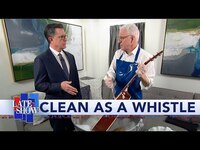 Thumbnail for the Steve Martin - Washes Up Before His Late Show Performance link, provided by host site